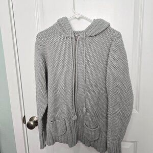 Old Navy Sweater Hoodie Gray Knit Size XL